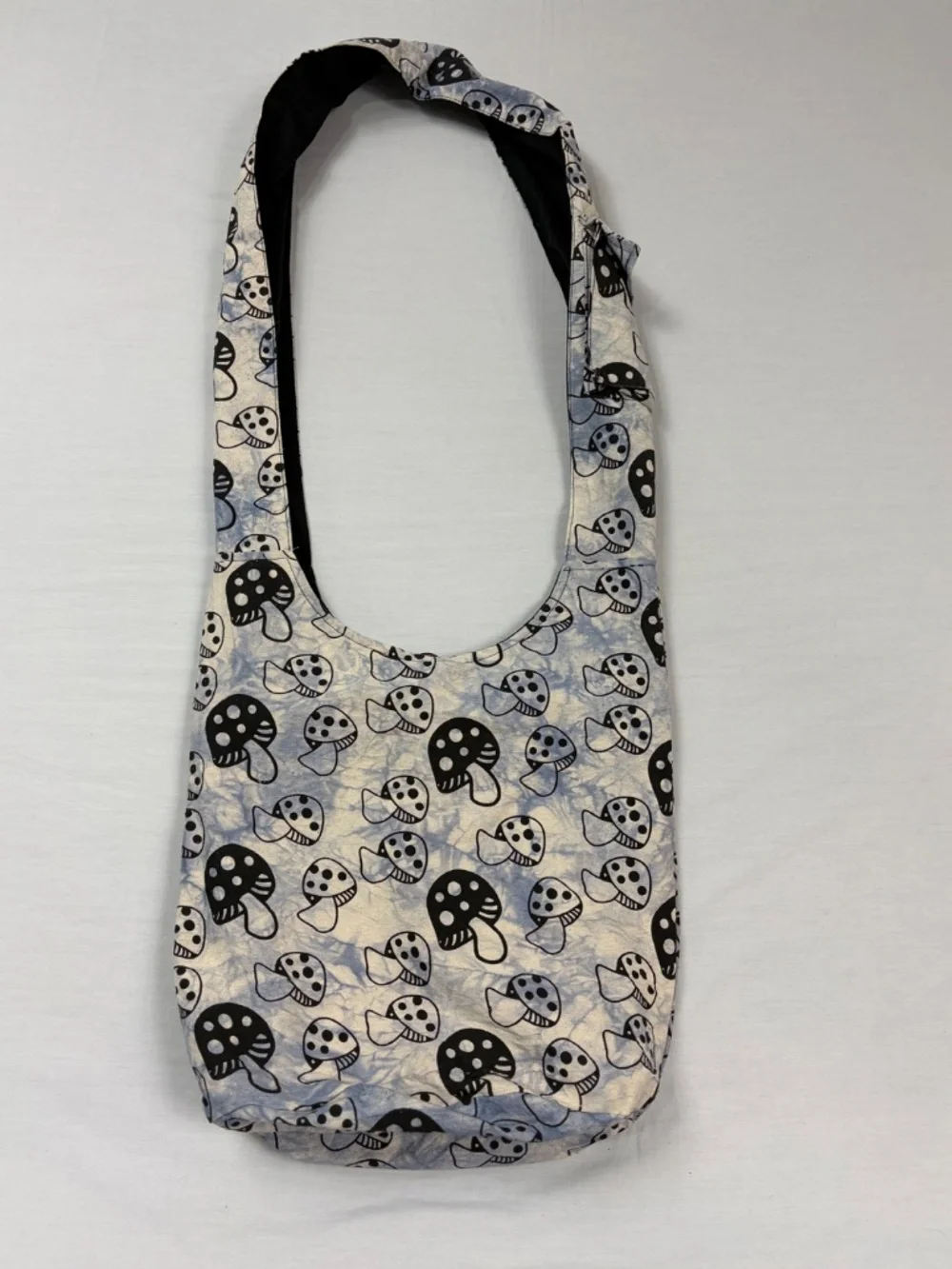 Kathmandu Imports Mushroom Sling Bag Cotton Tie Dye Boho Hobo Crossbody Tote